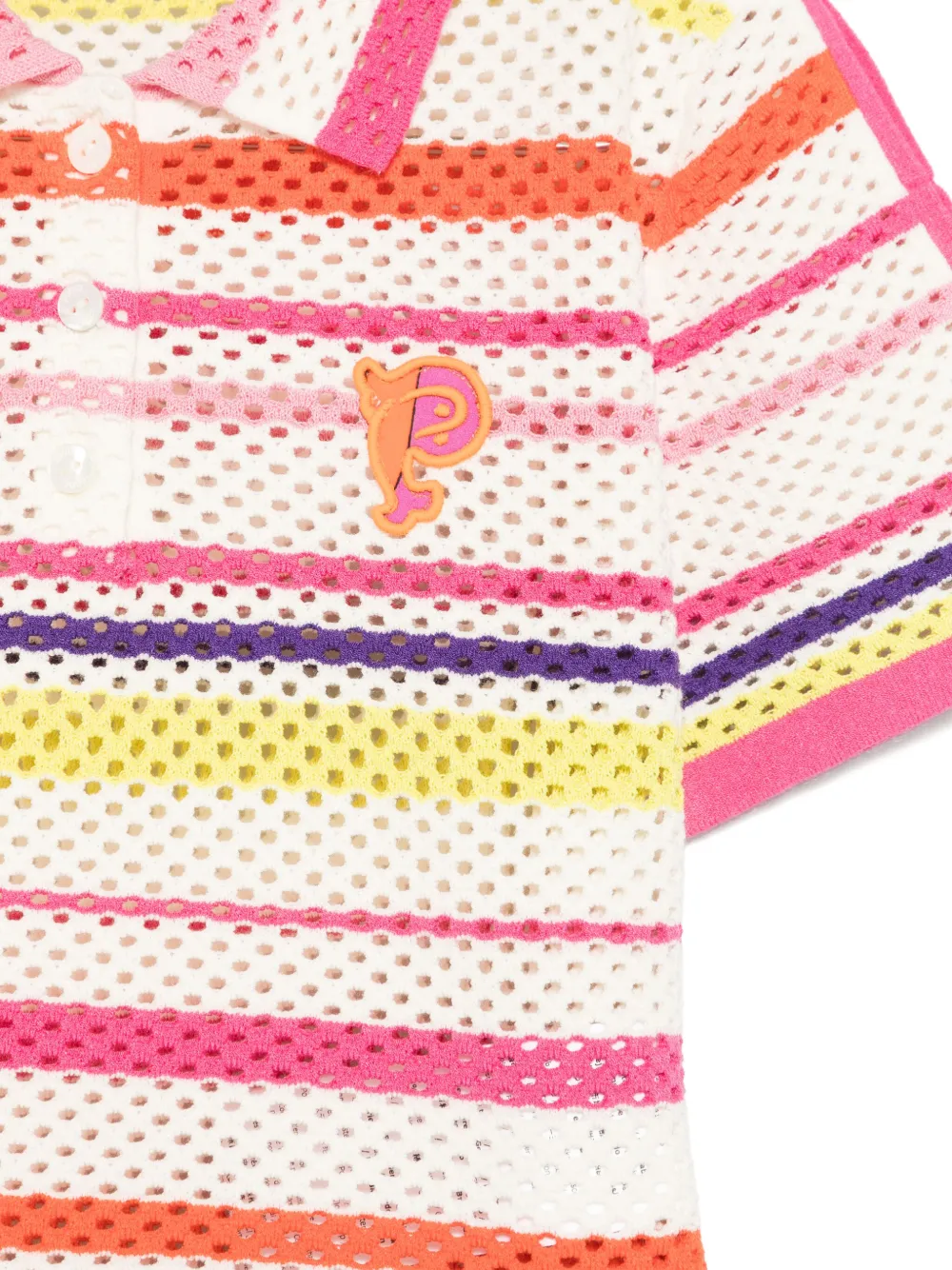 PUCCI Junior Gestreept poloshirt Wit