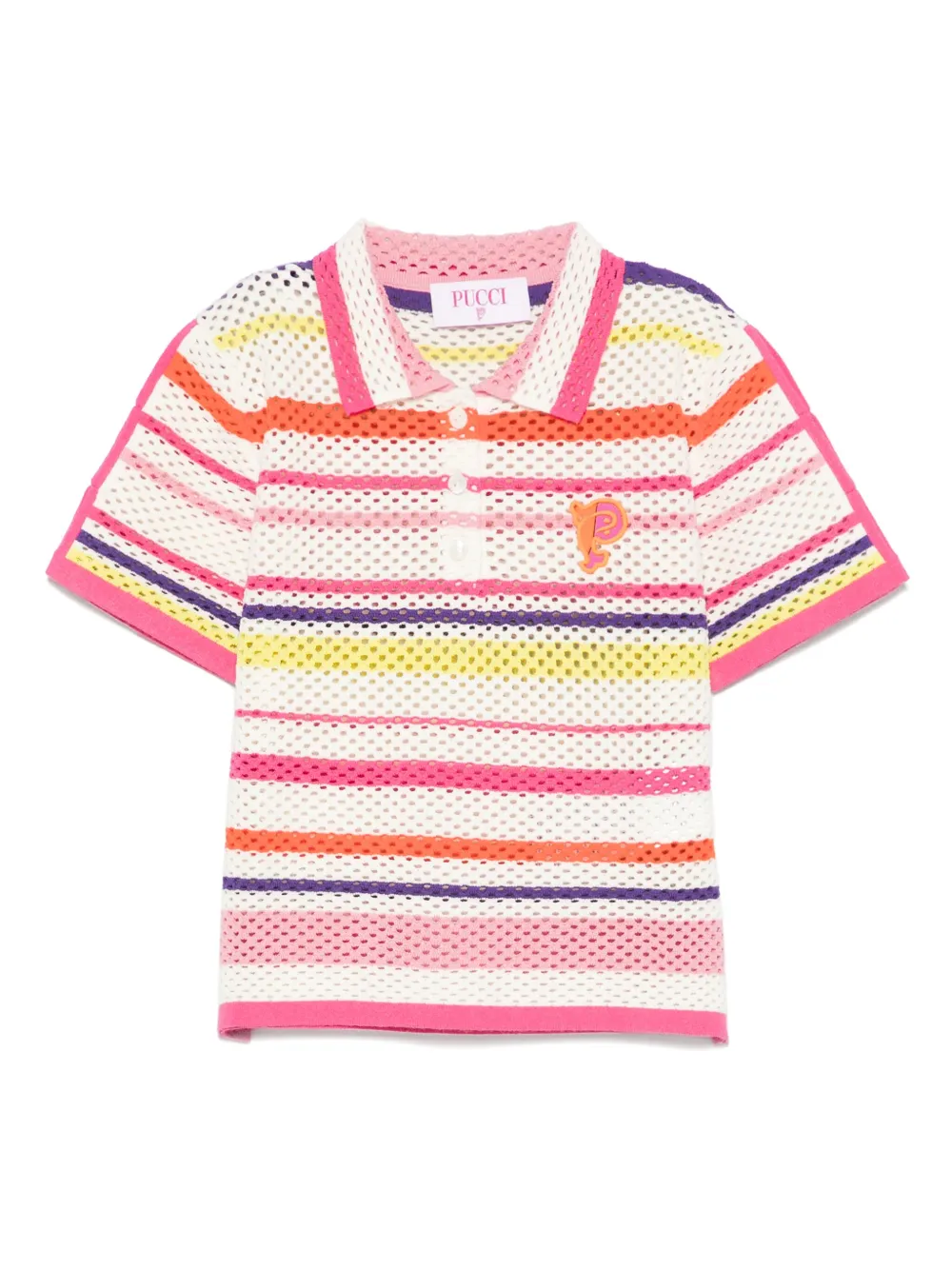 PUCCI Junior striped polo shirt | White | Image 1