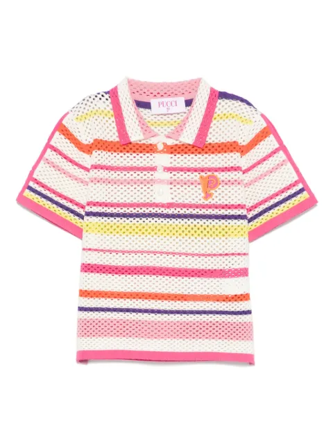 PUCCI Junior striped polo shirt