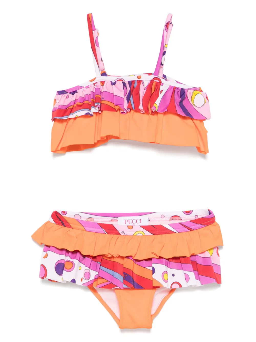 PUCCI Junior printed bikini set | Orange | Image 1