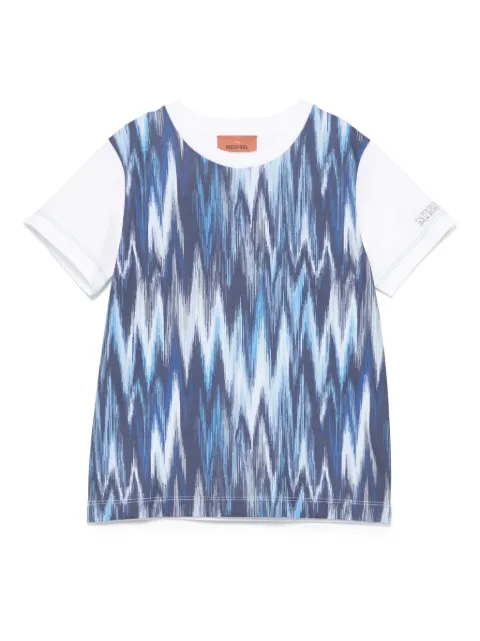 Missoni Kids zigzag-woven printed T-shirt 