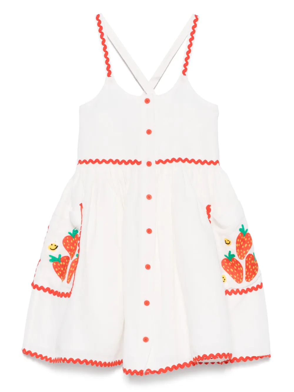 Image 1 of Stella McCartney Kids strawberry-embroidery dress