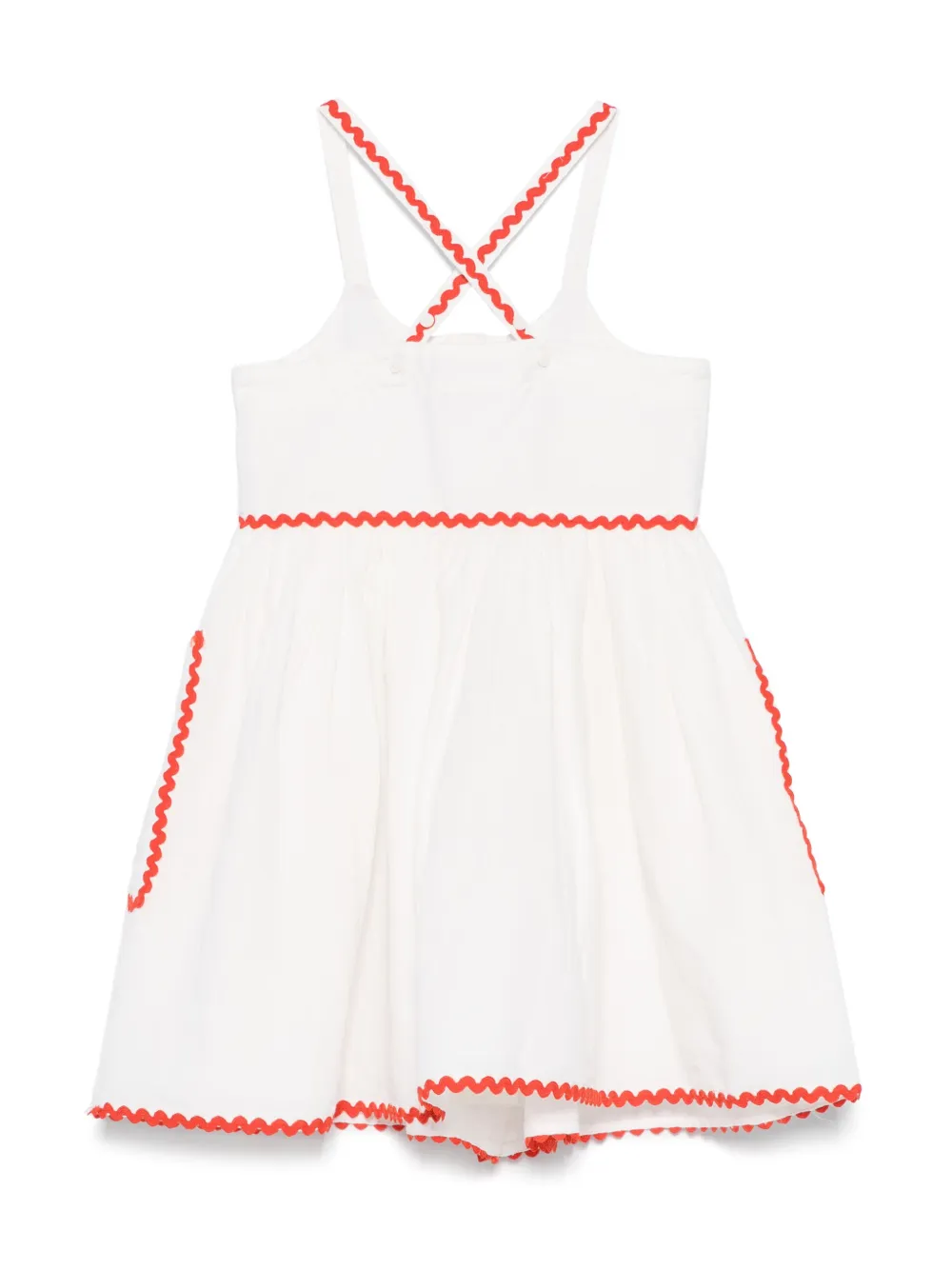 Stella McCartney Kids Jurk met geborduurde aardbei - Wit