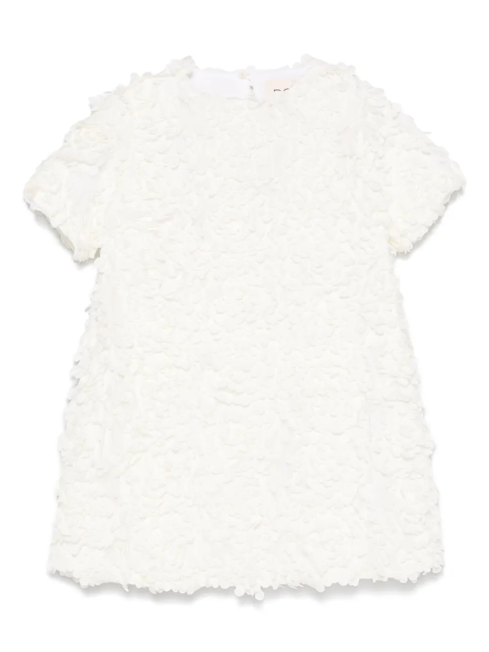 Douuod Kids Jurk met bloe patch Wit