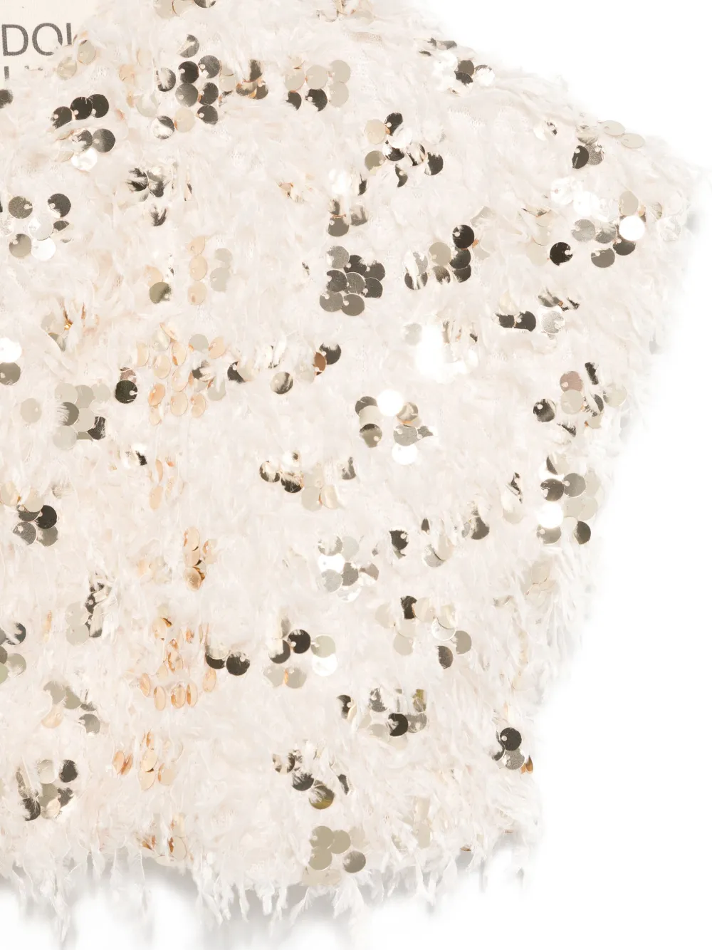 Douuod Kids Tanktop verfraaid met pailletten Beige