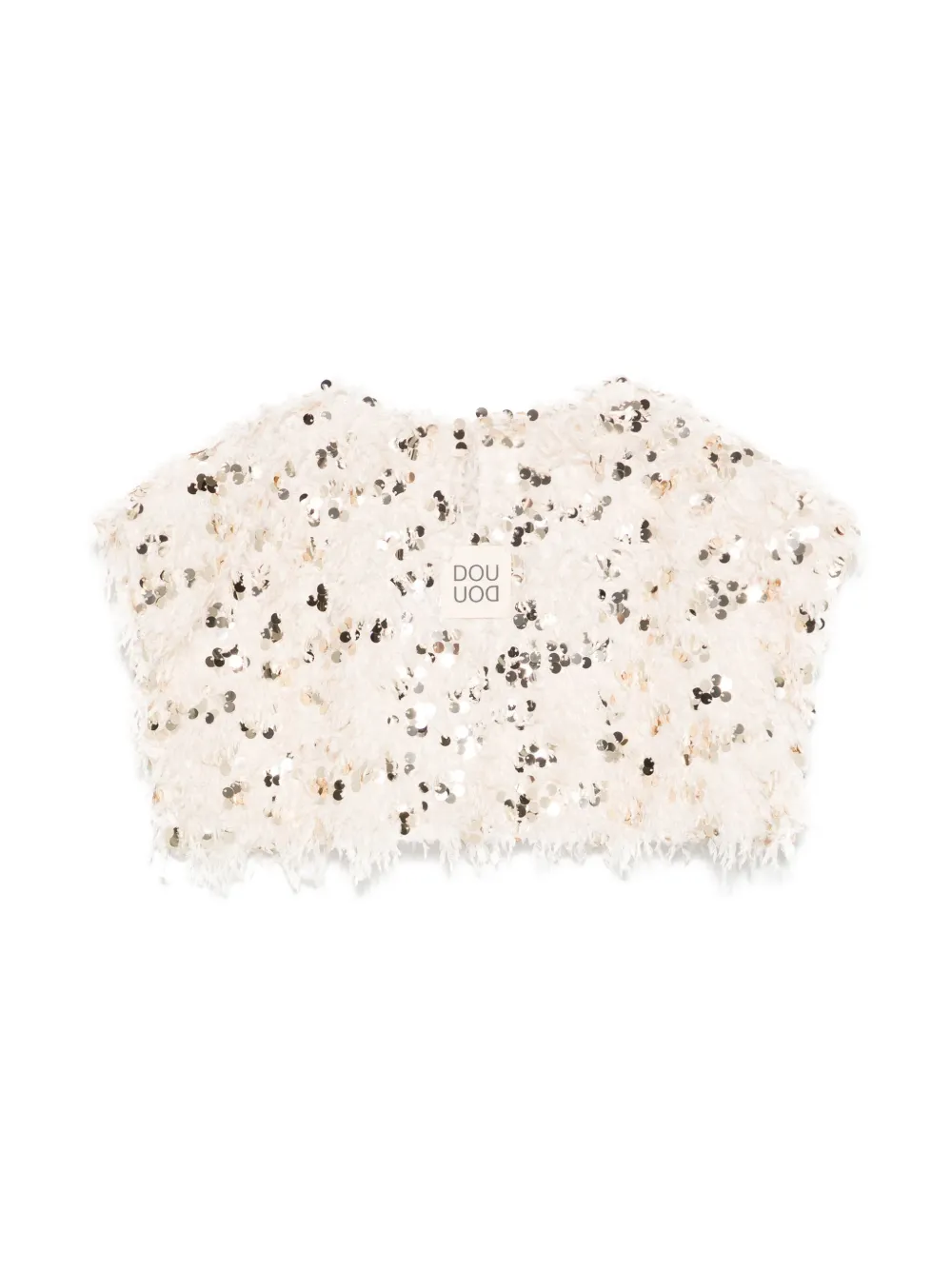 Douuod Kids sequin-embellished top - Beige