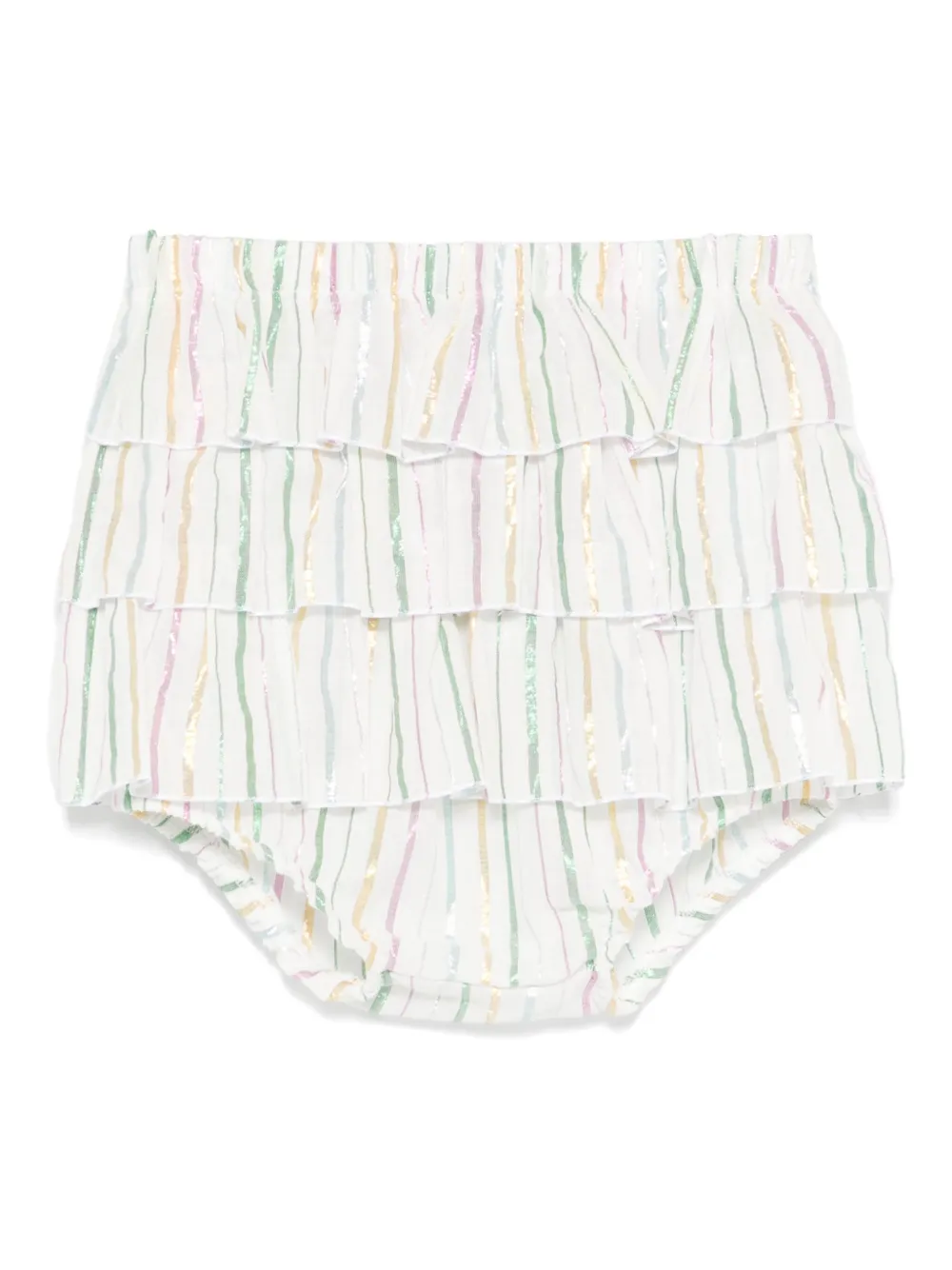 Shop Douuod Striped Shorts In Neutrals