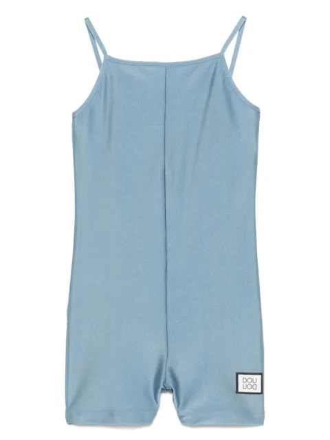 Douuod Kids logo-patch playsuit