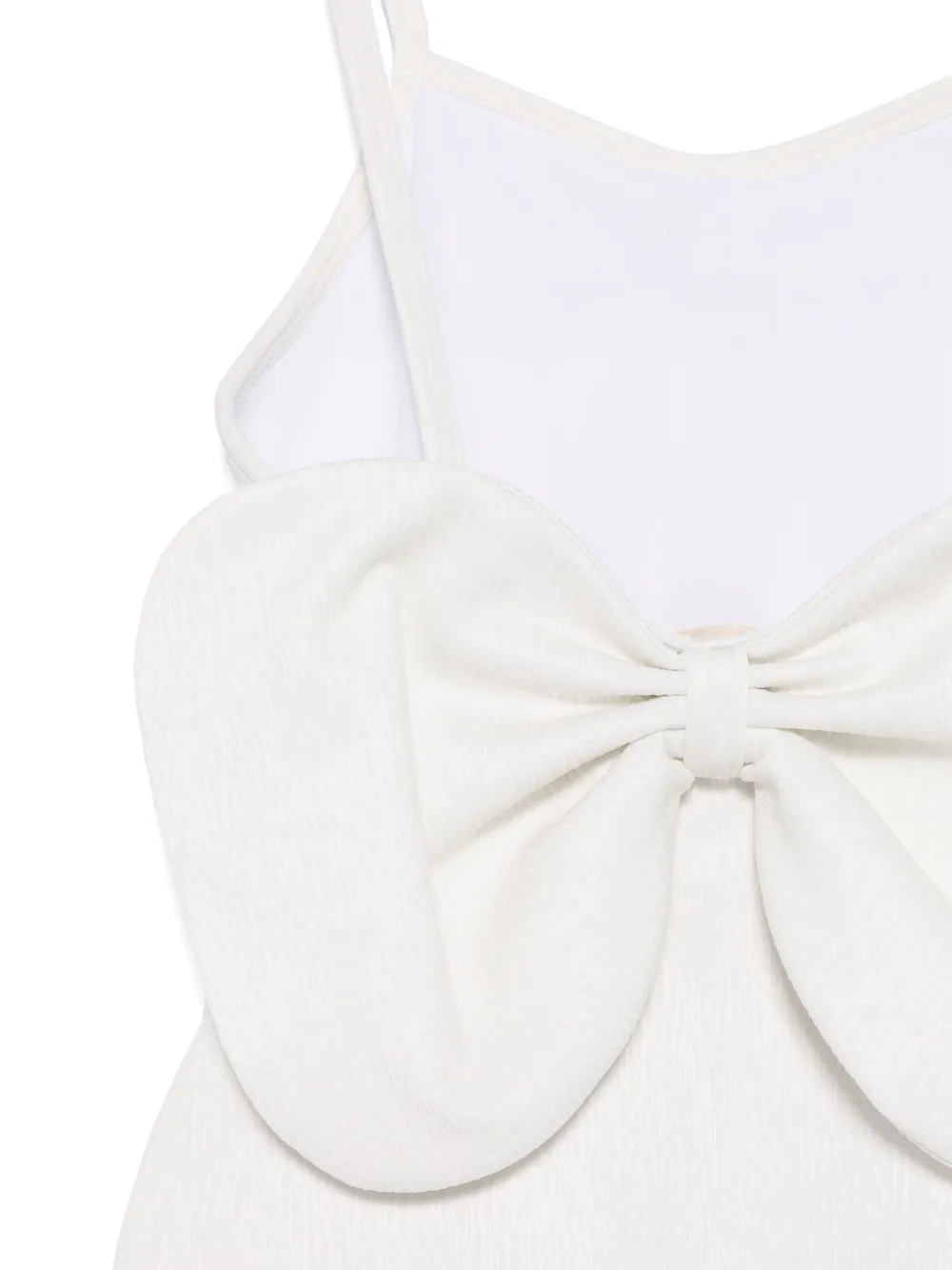 Douuod Kids bow-detail swimsuit - Wit