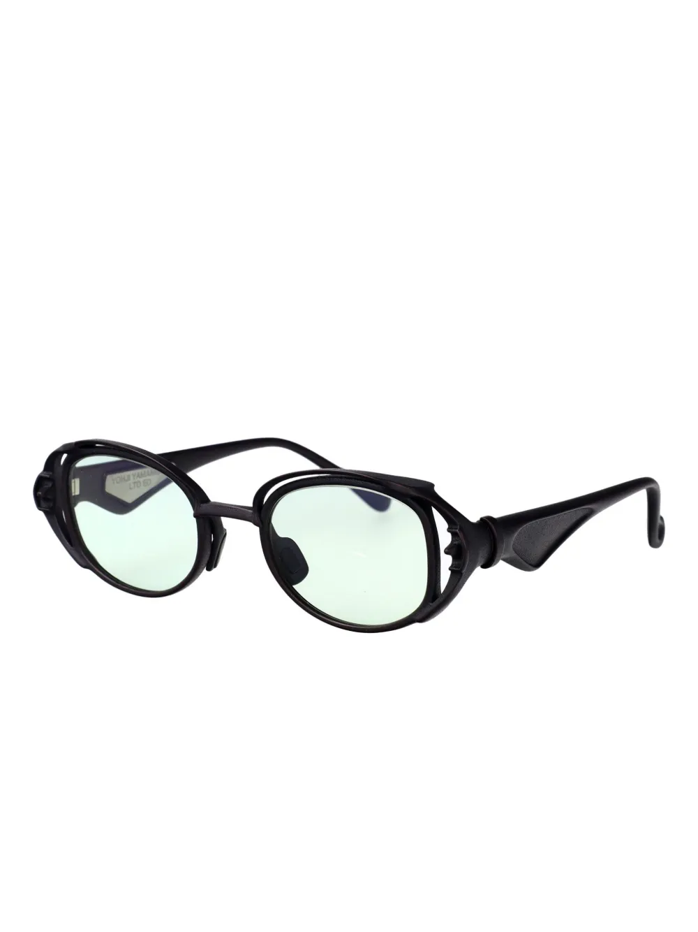 Yohji Yamamoto round-frame sunglasses - Zwart