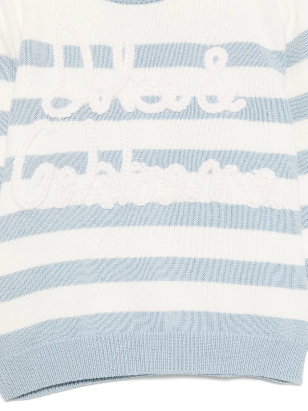 Dolce & Gabbana Kids Gestreepte trui met geborduurd logo Wit