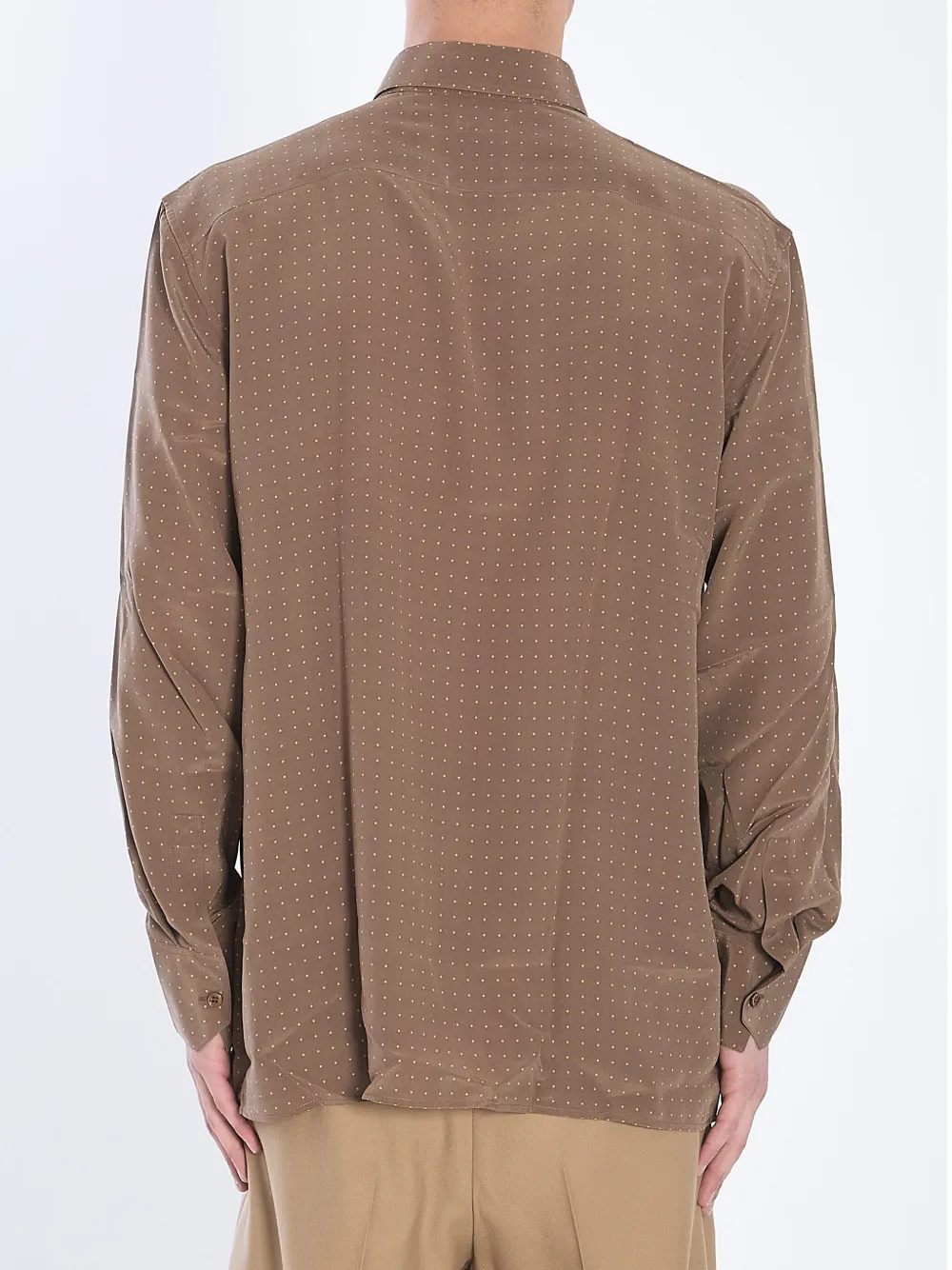 Saint Laurent Overhemd met stippen Bruin
