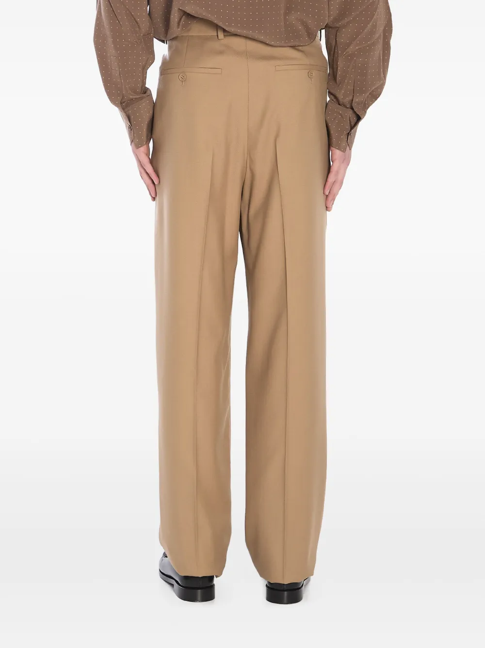 Saint Laurent Gabardine broek Bruin