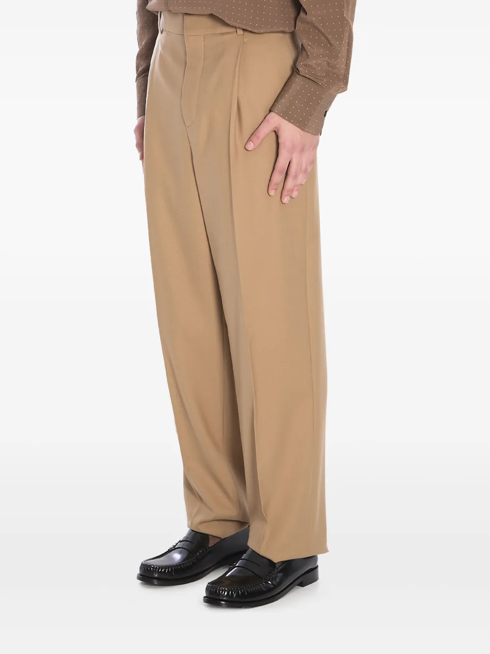 Saint Laurent Gabardine broek Bruin