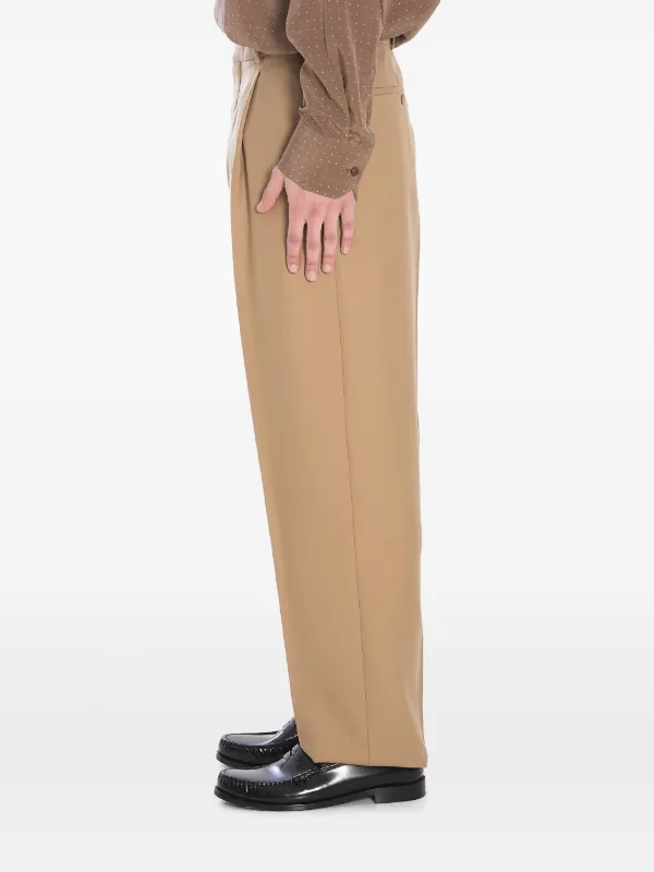 Saint Laurent Gabardine Trousers | Neutrals | FARFETCH