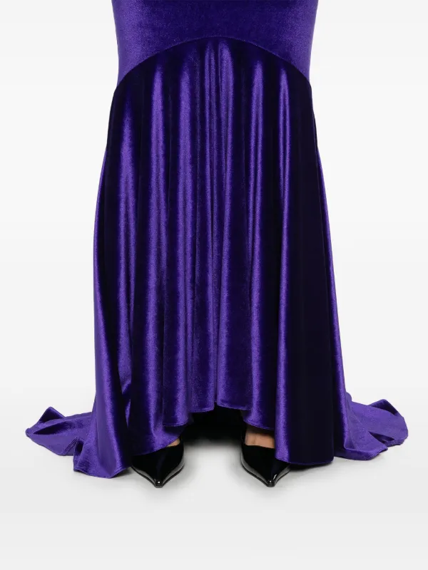 Atu Body Couture Robe En Velours à Coupe Longue Violet FARFETCH FR