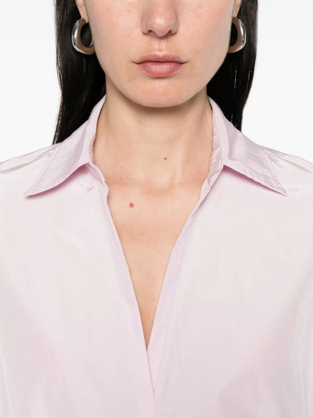 Forte Blouse met V-hals Roze