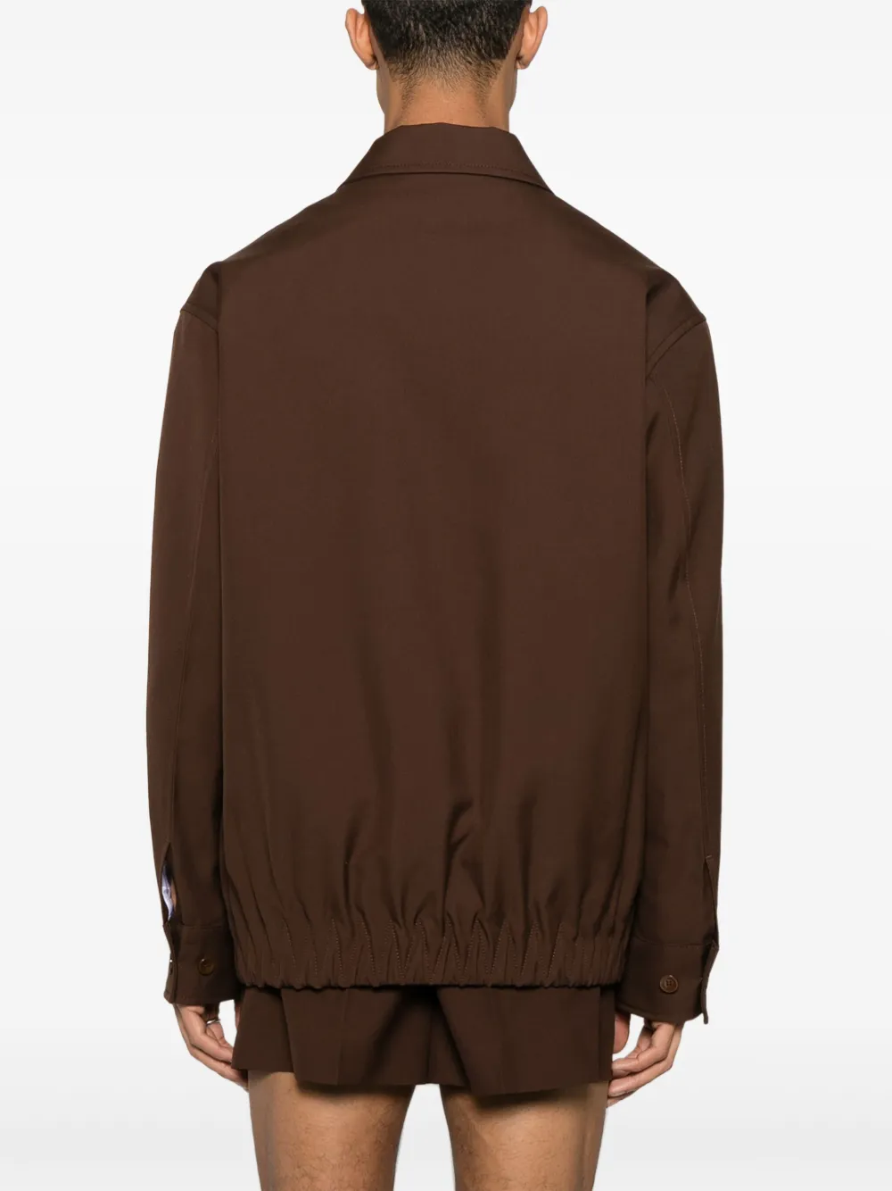 Gucci Wollen jack met reliëf Bruin
