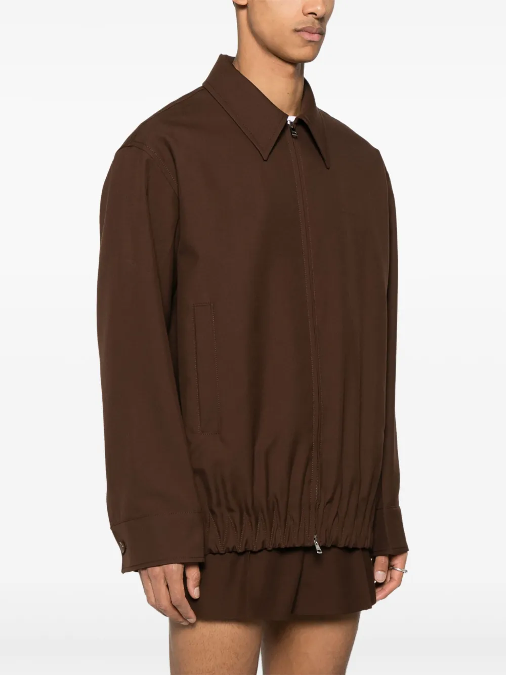 Gucci Wollen jack met reliëf Bruin