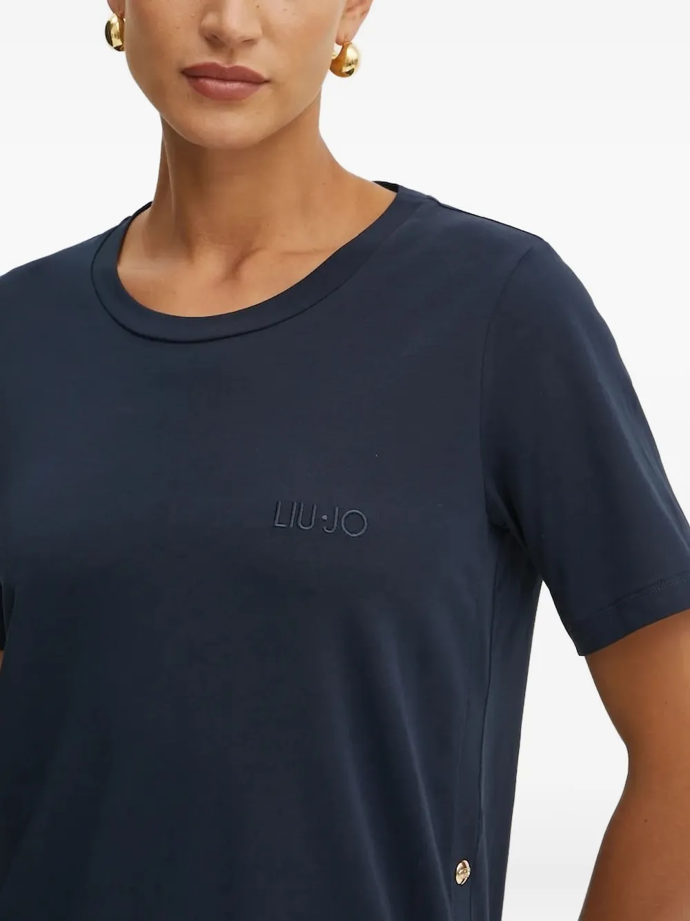 LIU JO T-shirt met geborduurd logo Blauw