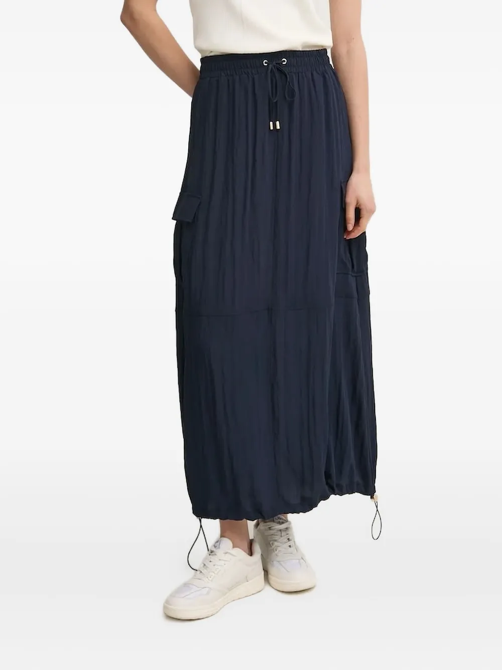 LIU JO cargo-pocket drawstring skirt - ブルー LIU JO cargo-pocket drawstring skirt - ブルー