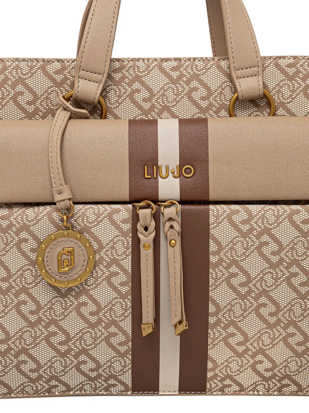 LIU JO Shopper met monogram Beige