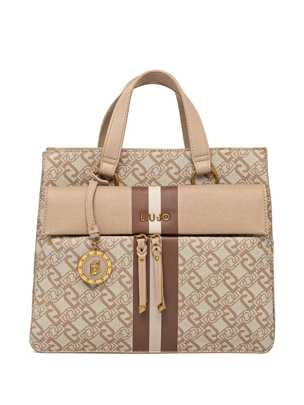 LIU JO monogram tote bag | Neutrals | Image 1