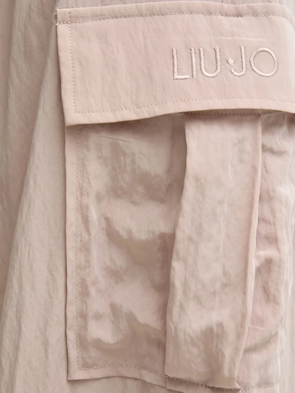 Liu •jo Drawstring-waist Cargo Skirt In Neutral