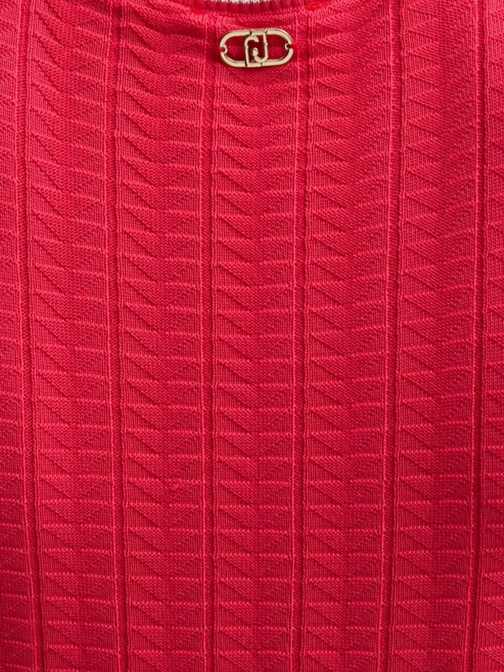 Liu •jo Ribbed-knit Sleeveless Mini Dress In Red