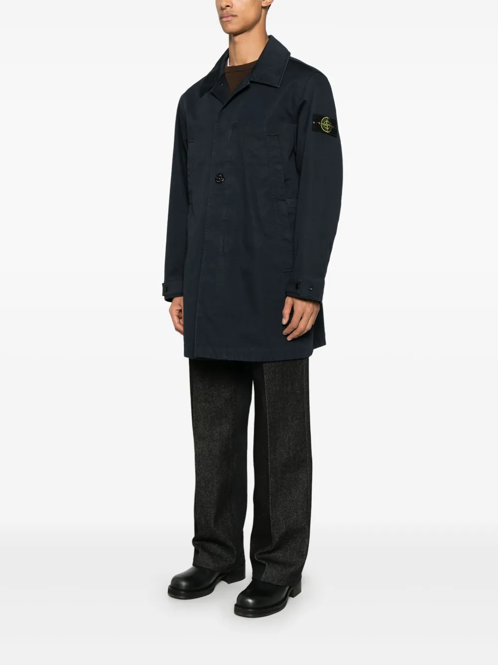 Stone Island Jas met Compass-logopatch Blauw