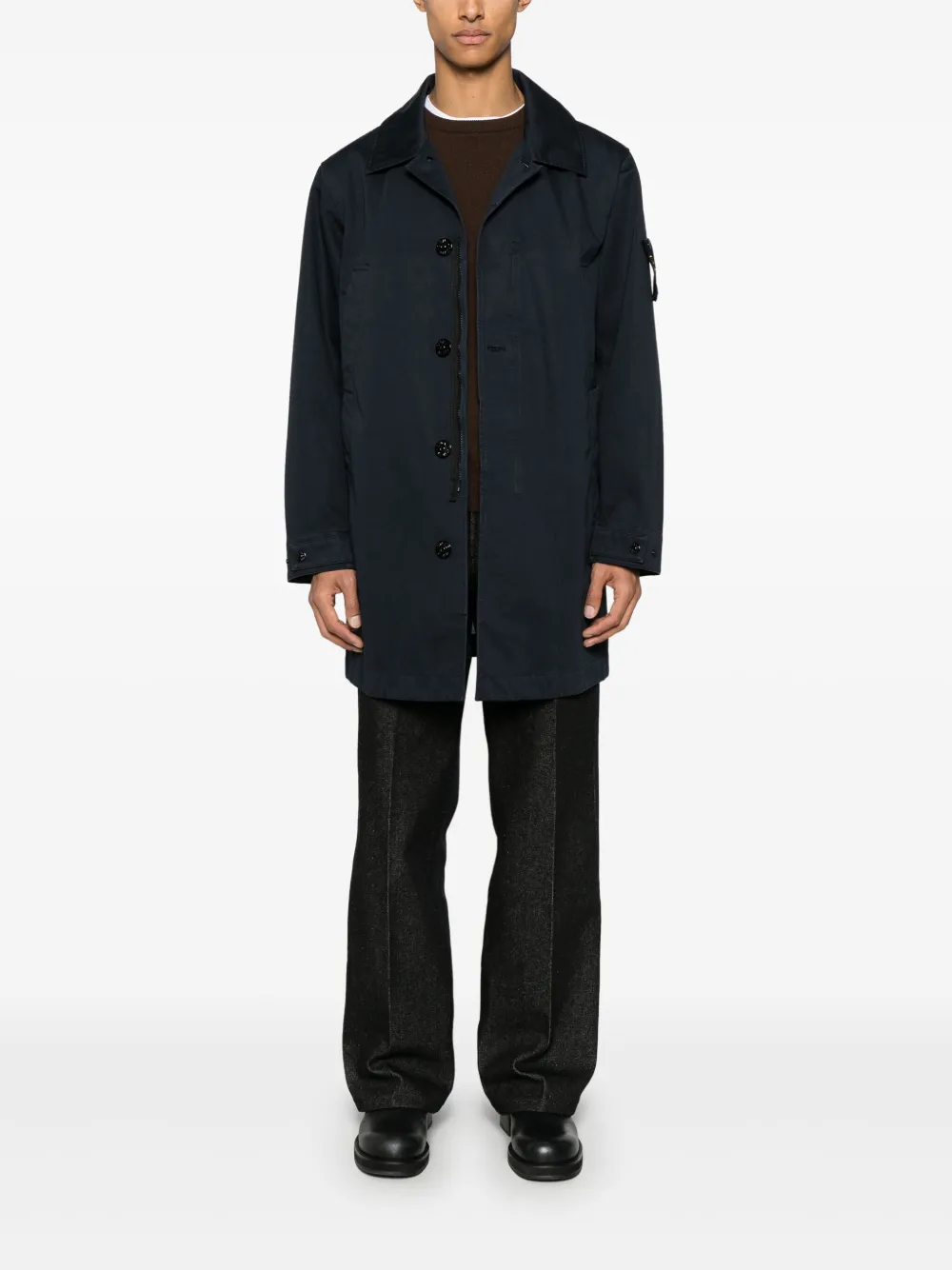 Stone Island abrigo con distintivo Compass | Abrigos con botonadura simple | Image 2