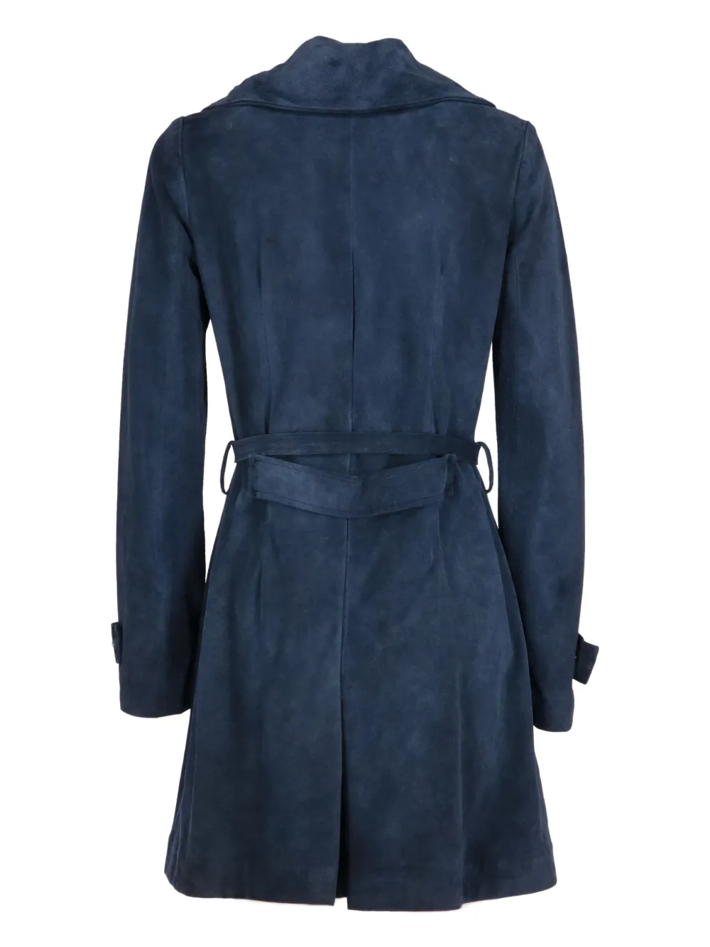 Balenciaga Pre-Owned 2010s suede coat - Blauw