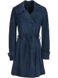 Balenciaga Pre-Owned 2010s suede coat - Blue