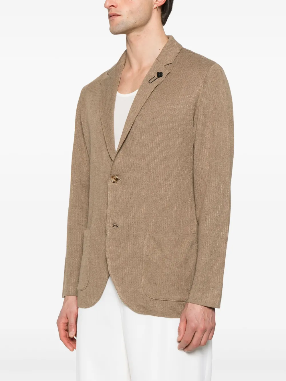 Lardini Blazer met enkele rij knopen Bruin