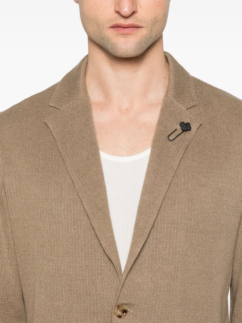 Lardini Blazer met enkele rij knopen Bruin