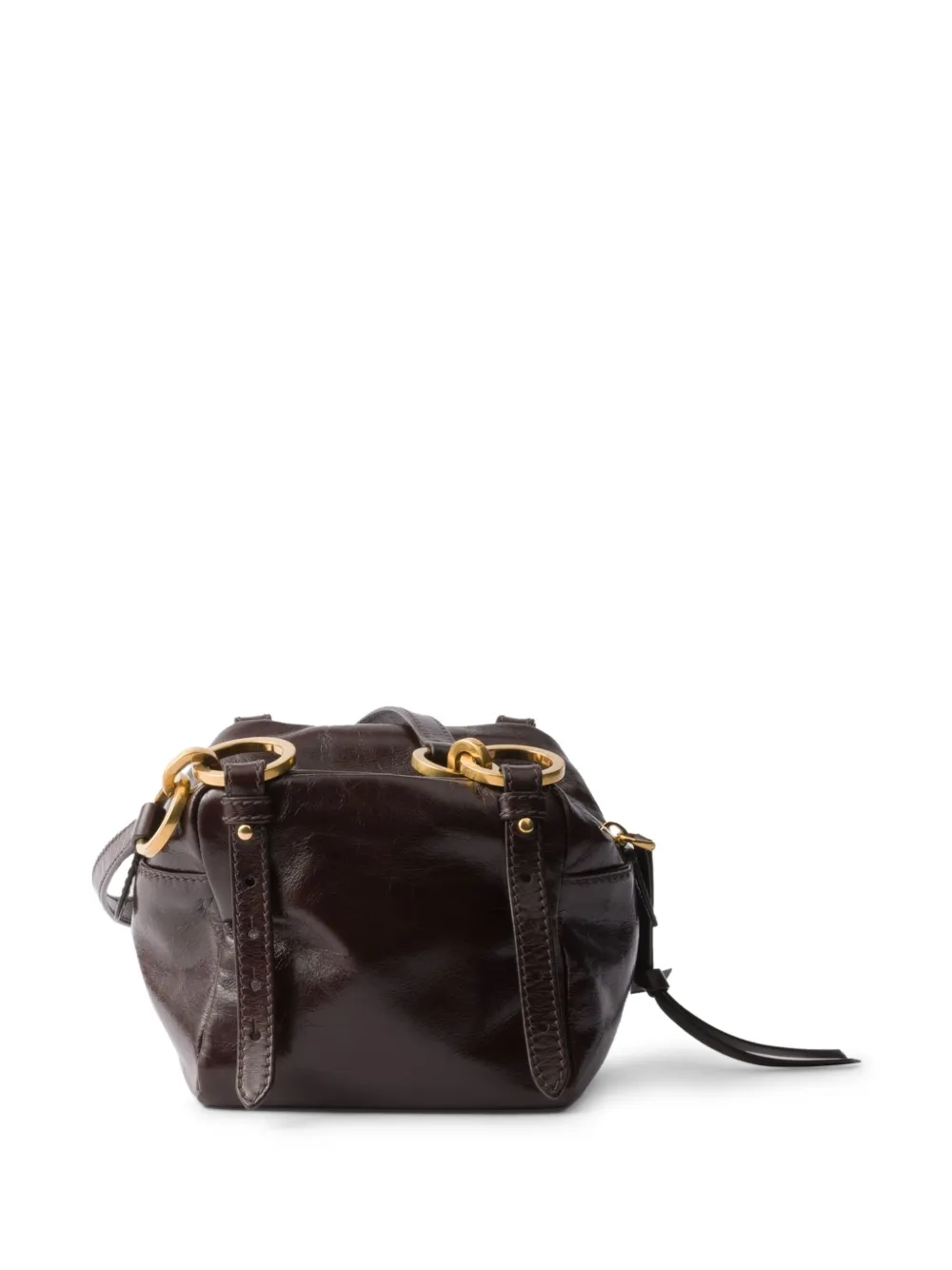 Prada Dangle kleine leren shopper - Bruin