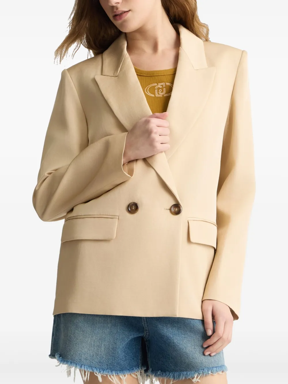 LIU JO double-breasted blazer - Beige