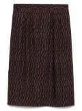 Ferragamo Pre-Owned 1980s cornucopia-print midi skirt - Black