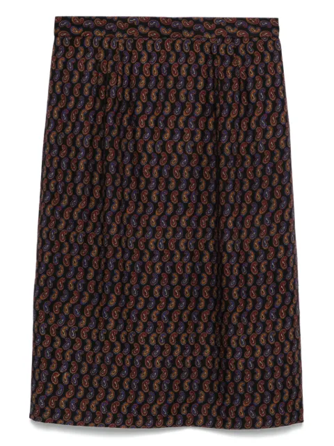 Ferragamo Pre-Owned 1980s cornucopia-print midi skirt