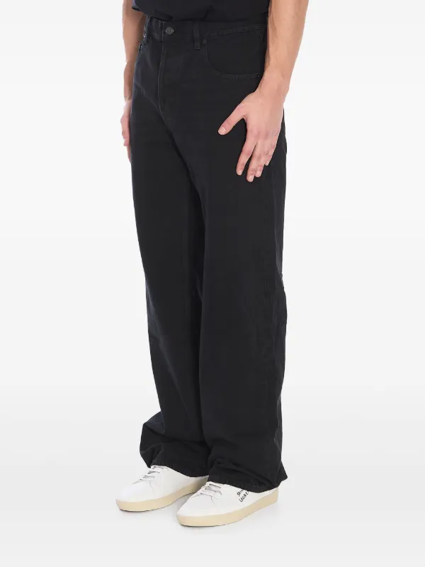 VIP【送料関税込】SAINT LAURENT STRAIGHT COTTON JEANS Saint Laurent straight-leg Jeans | Black | FARFETCH