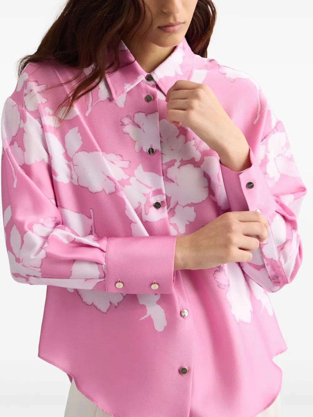 LIU JO Satijnen blouse Roze