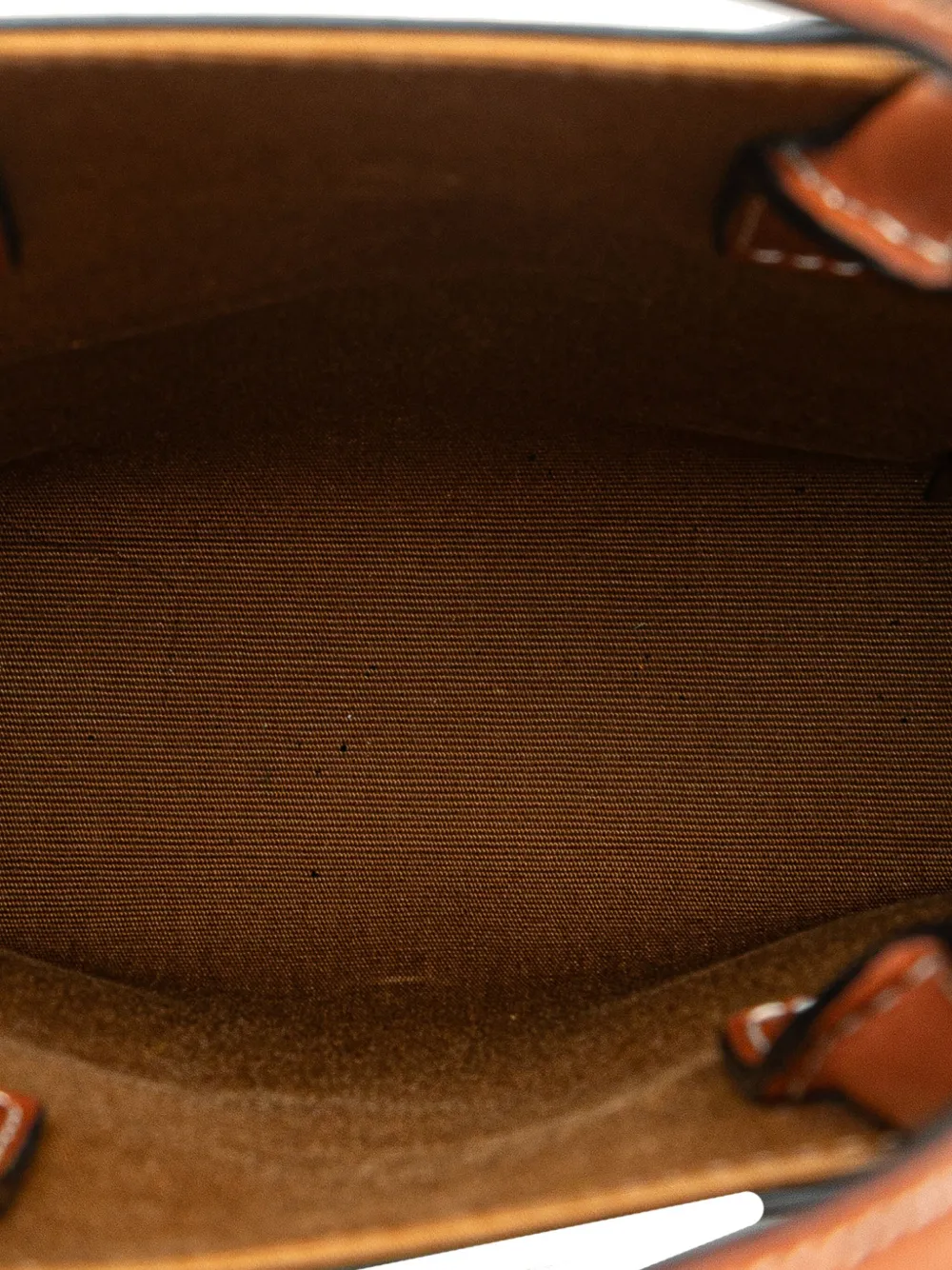 Pre-owned Celine 2020 Mini Triomphe Coated Canvas Vertical Cabas Satchel In Brown