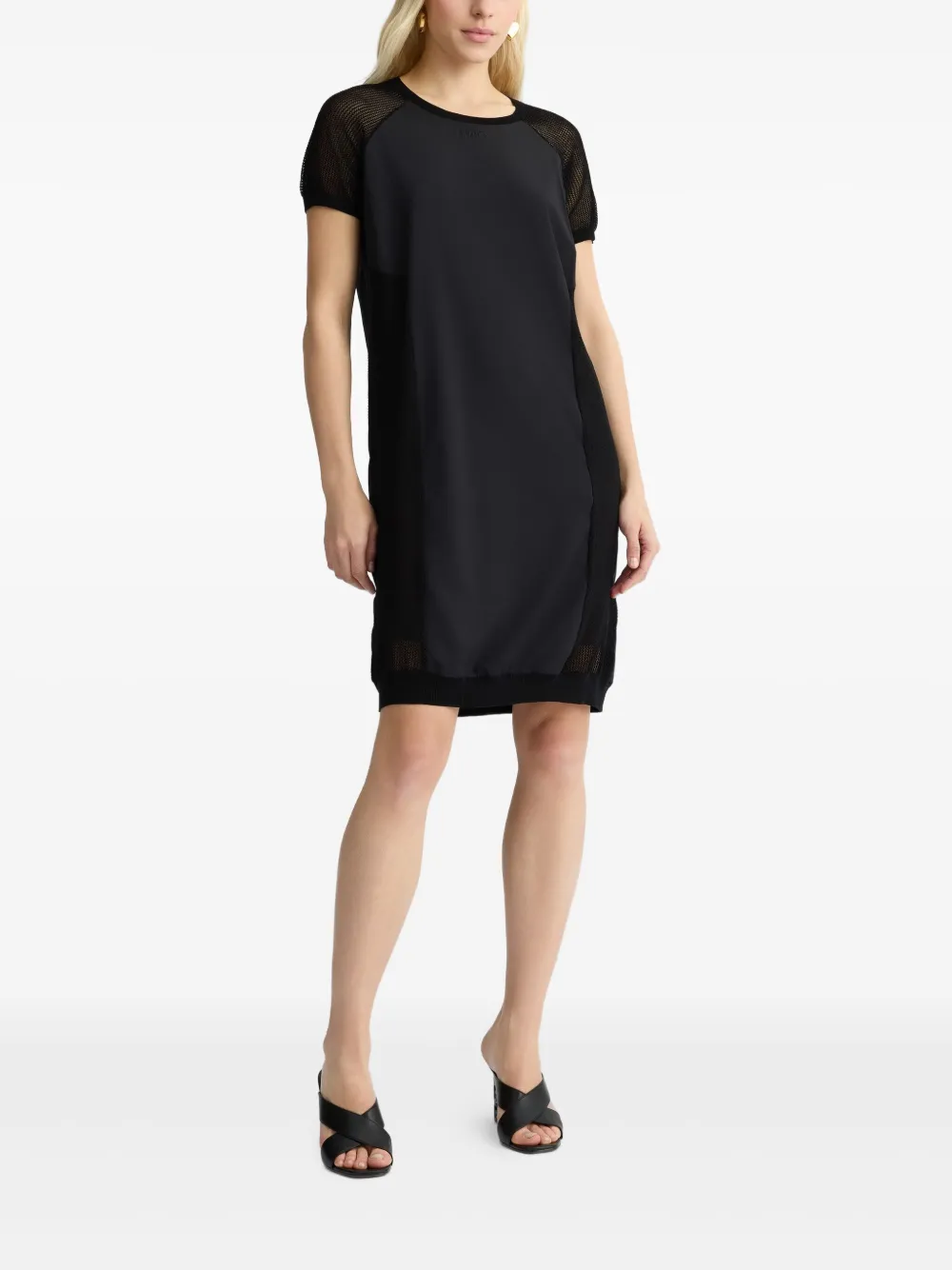 LIU •JO MESH-DETAIL DRESS
