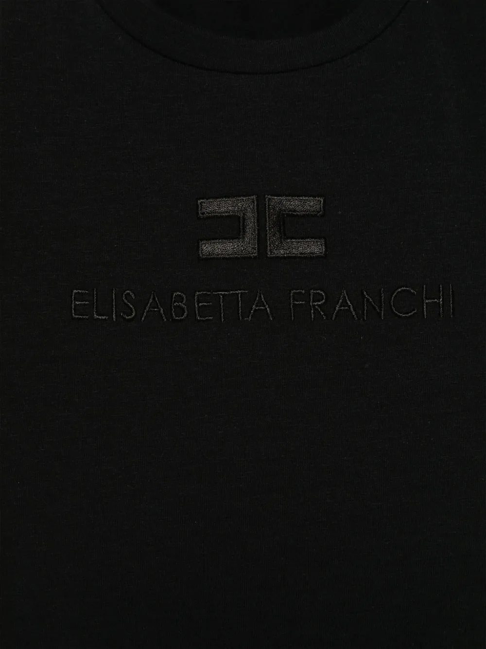 Elisabetta Franchi La Mia Bambina T-shirt met geborduurd logo Zwart