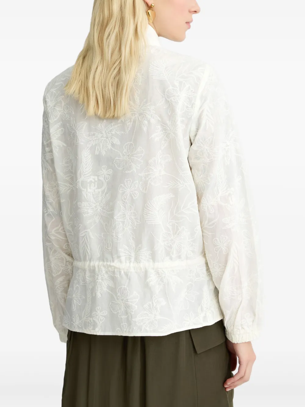 LIU JO Jack met geborduurde bloemen Wit