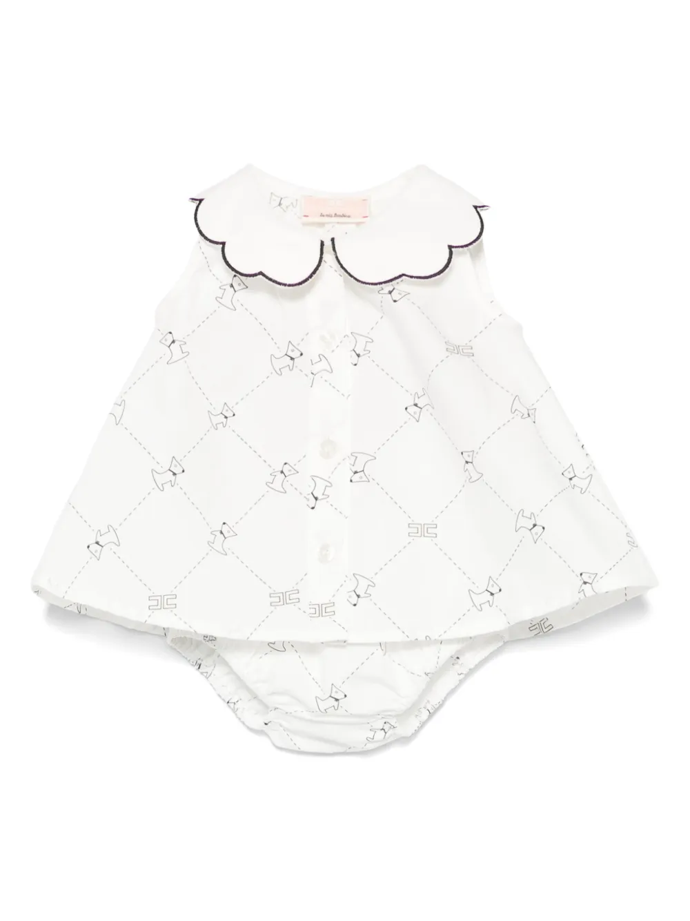 Elisabetta Franchi La Mia Bambina Shirt met logoprint Wit