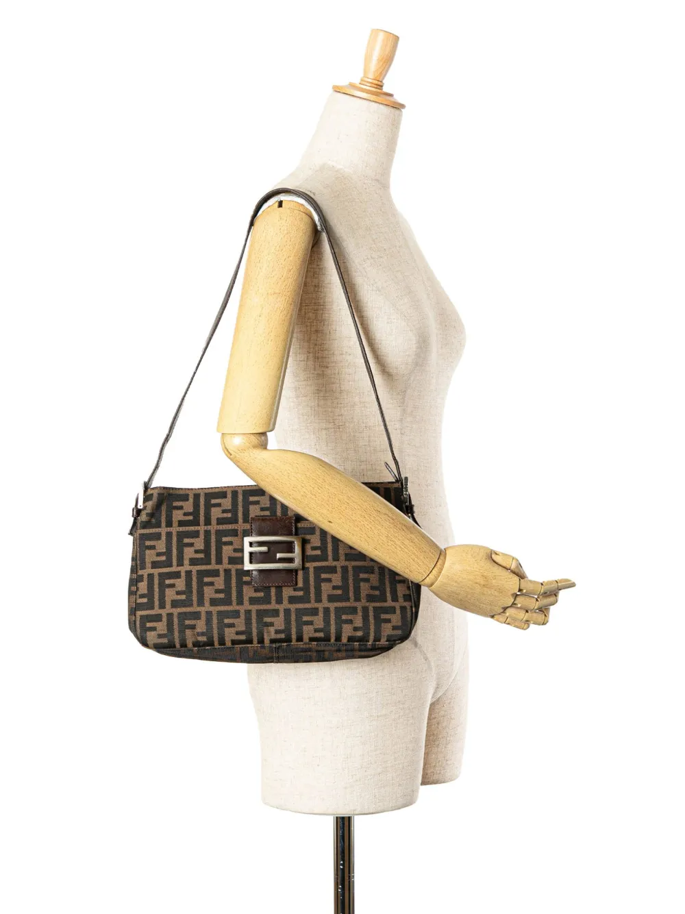 Fendi Pre-Owned 2000-2010 Zucca Canvas schoudertas - Bruin