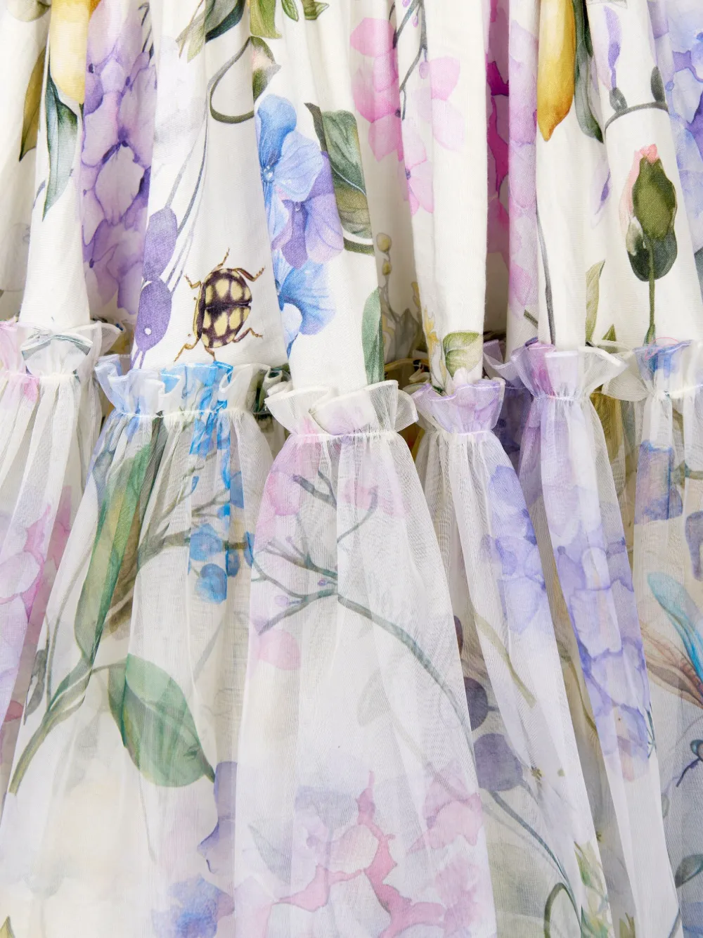 MAISON AVA Jurk met bloemenprint Beige