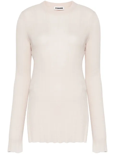 Jil Sander top tejido fino de canalé