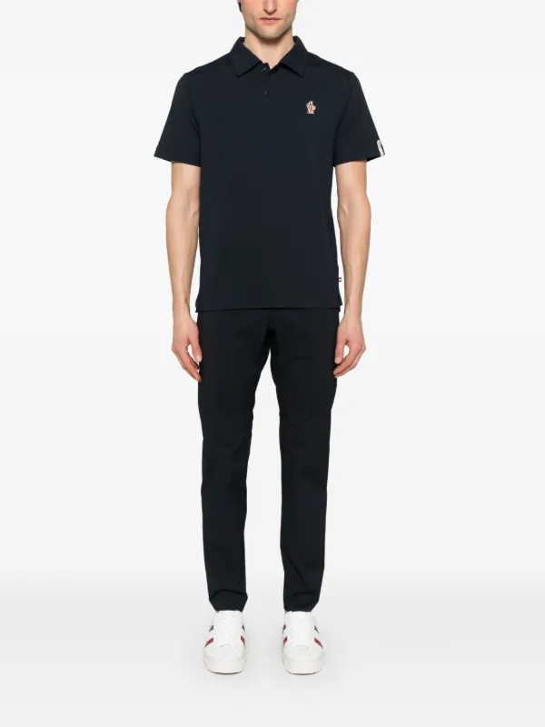 Moncler Grenoble short-sleeve Polo Shirt | Blue | FARFETCH IN